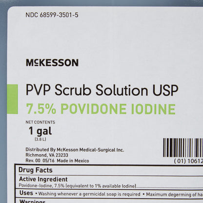 McKesson Surgical Scrub Solution 1 gal. Jug 7.5% Strength Povidone-Iodine NonSterile (863167_EA)