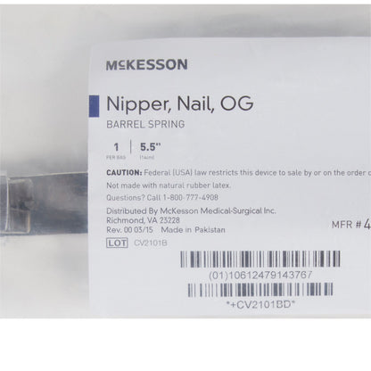 McKesson Performance Nail Nipper Concave Jaw 5-1/2 Inch Length Chrome Covered Stainless Steel (487549_EA)