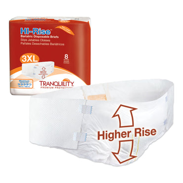 Tranquility® HI-Rise™ Bariatric Unisex Adult Incontinence Brief 3X-Large Disposable Heavy Absorbency (722309_BG)