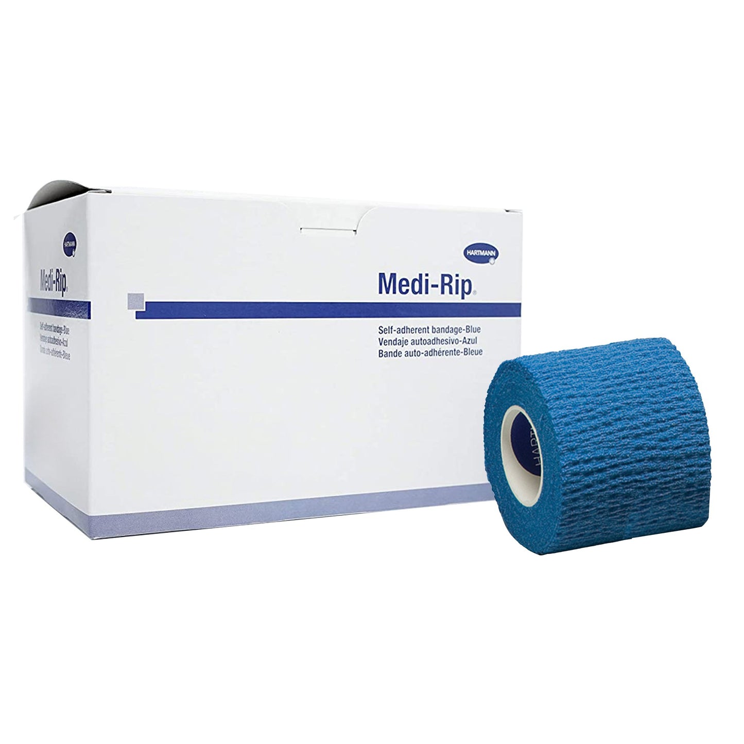 Medi-Rip® Cohesive Bandage 3 Inch X 5 Yard Self-Adherent Closure Blue NonSterile Standard Compression (443870_CS)