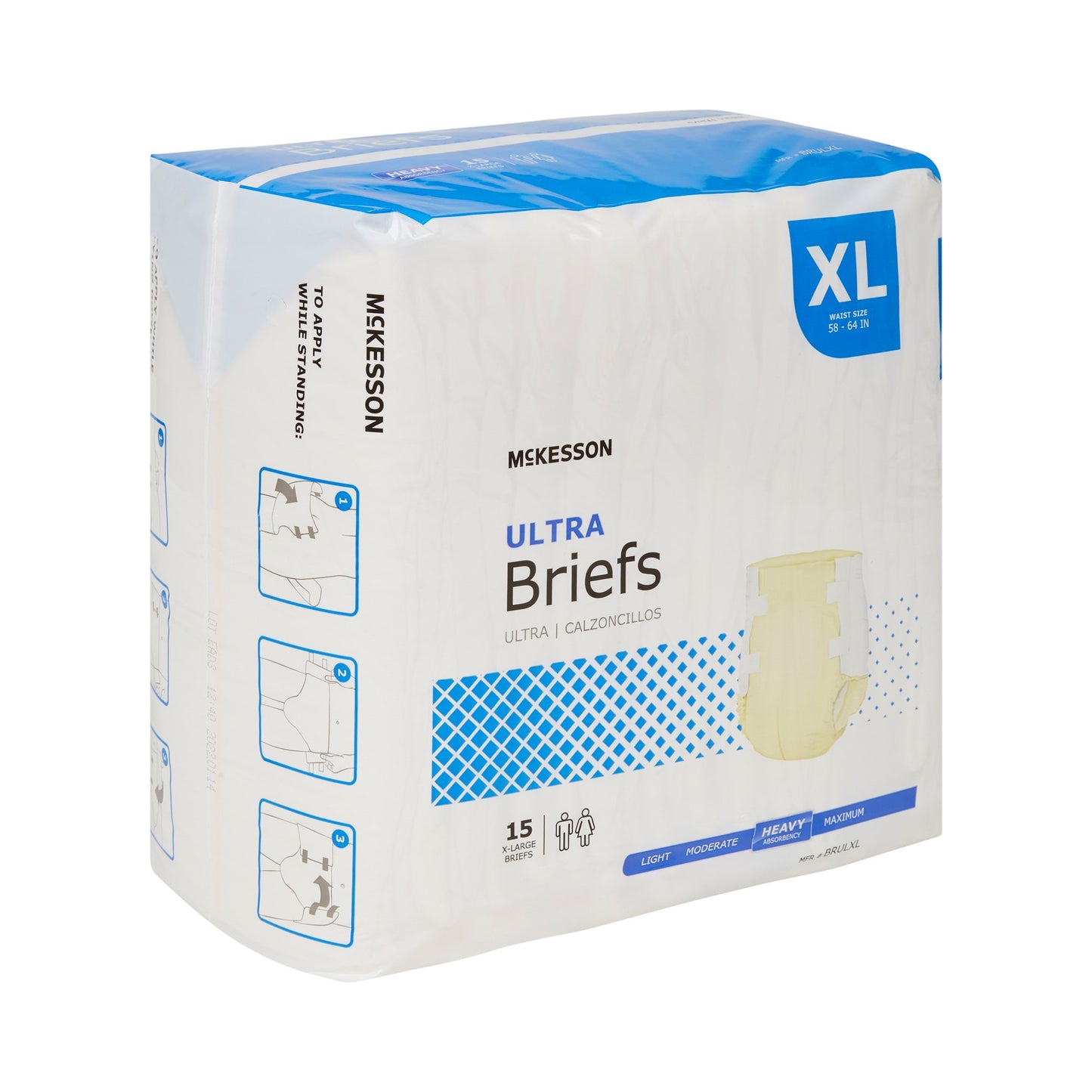 McKesson Ultra Unisex Adult Incontinence Brief X-Large Disposable Heavy Absorbency (800833_BG)