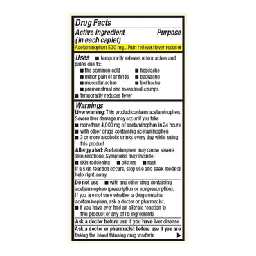 Foster & Thrive™ Pain Relief 500 mg Strength Acetaminophen Caplet 50 per Bottle (1238928_BT)