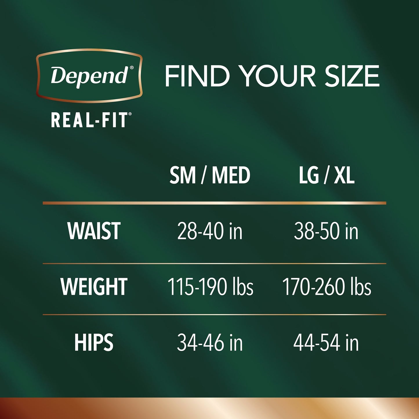 Depend® Real Fit® Male Adult Absorbent Underwear Waistband Style Large / X-Large Disposable Heavy Absorbency (1246166_CS)