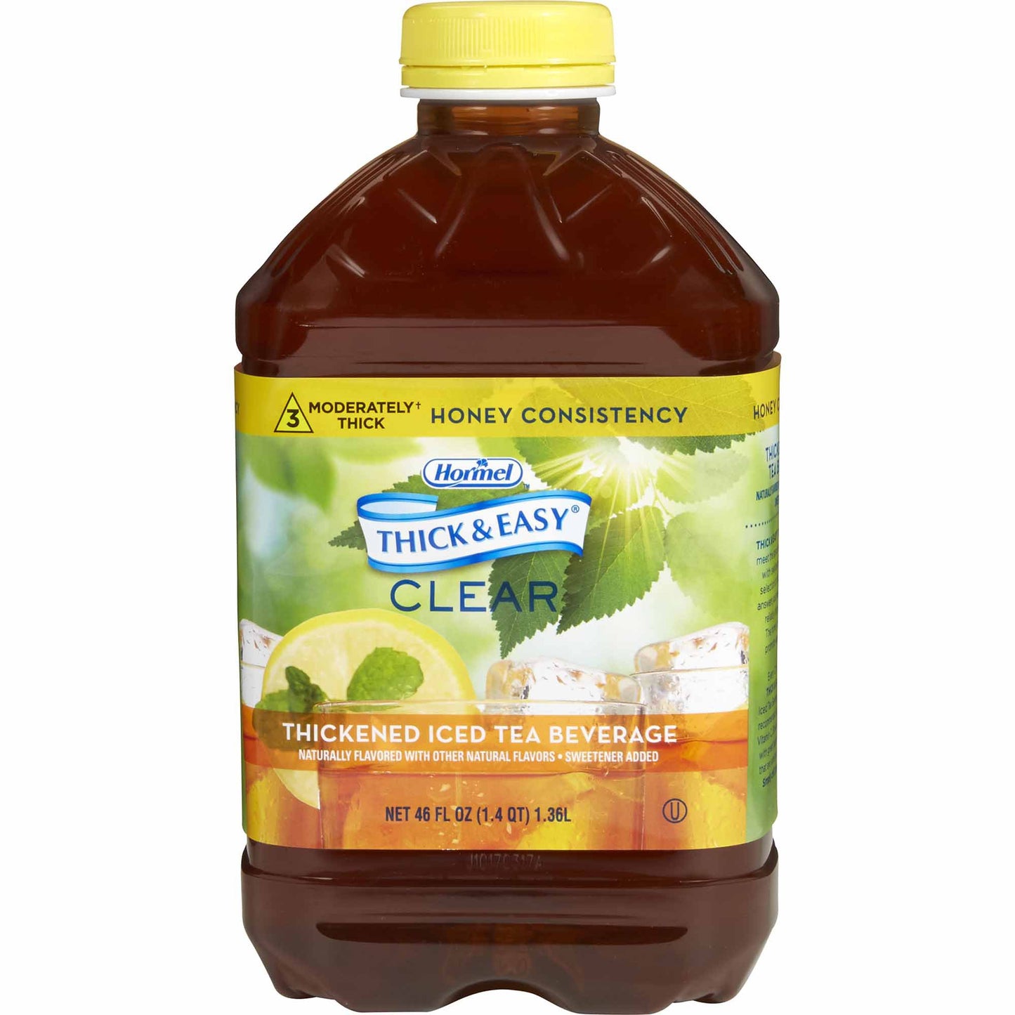 Thick & Easy® Thickened Beverage 46 oz. Bottle Iced Tea Flavor Liquid IDDSI Level 3 Moderately Thick/Liquidized (732816_CS)