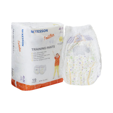 McKesson Unisex Toddler Training Pants Pull On with Tear Away Seams Size 4T to 5T Disposable Heavy Absorbency (1144483_CS)