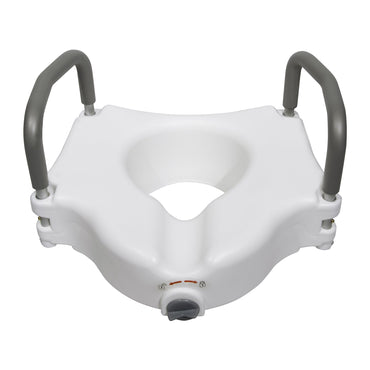 McKesson Raised Toilet Seat with Arms 5 Inch Height Standard / Elongated 300 lbs. Weight Capacity (1065229_EA)