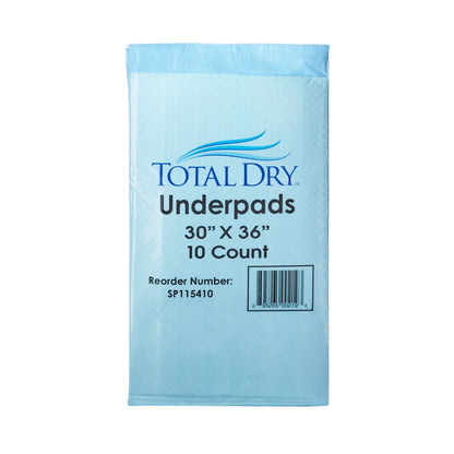 TotalDry™ Disposable Underpad 30 X 36 Inch Fluff / Polymer Heavy Absorbency (975701_BG)