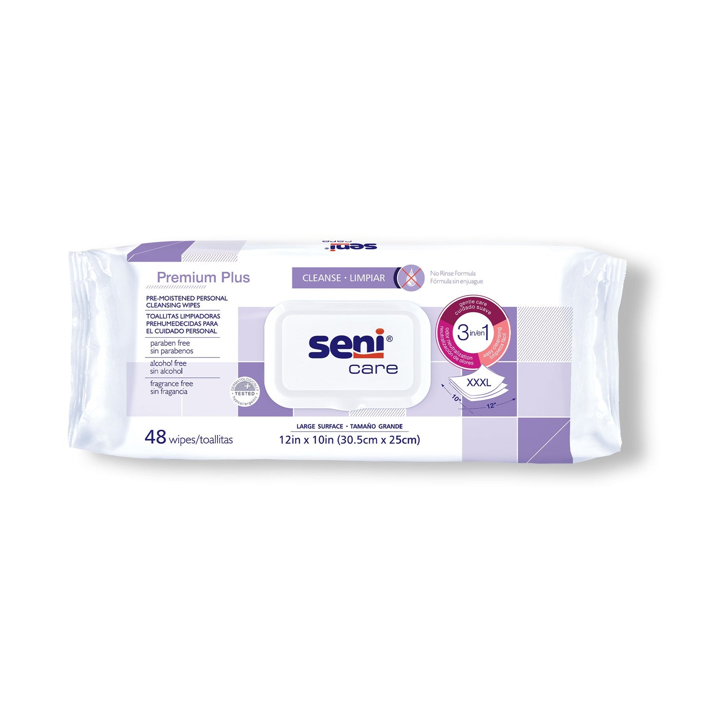Seni® Care Personal Cleansing Wipe Soft Pack Unscented 48 Count (1192225_PK)