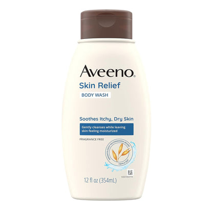 Aveeno® Skin Relief Body Wash Liquid 12 oz. Bottle Unscented (694998_EA)