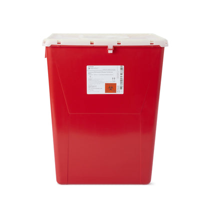 McKesson Prevent® Sharps Container Red Base 20-4/5 H X 17-3/10 W X 13 L Inch Vertical Entry 12 Gallon (854429_EA)
