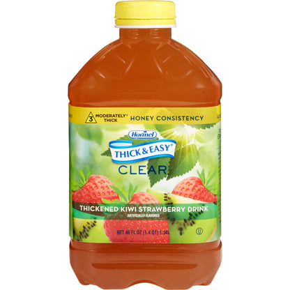 Thick & Easy® Thickened Beverage 46 oz. Bottle Kiwi Strawberry Flavor Liquid IDDSI Level 3 Moderately Thick/Liquidized (671146_EA)