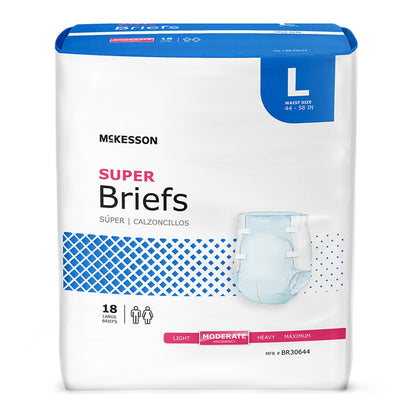 McKesson Unisex Adult Incontinence Brief Large Disposable Moderate Absorbency (1123842_CS)
