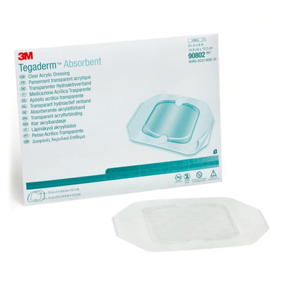 3M™ Tegaderm™ Absorbent Absorbent Transparent Film Dressing 5-7/8 X 6 Inch Rectangle Sterile (1214365_BX)