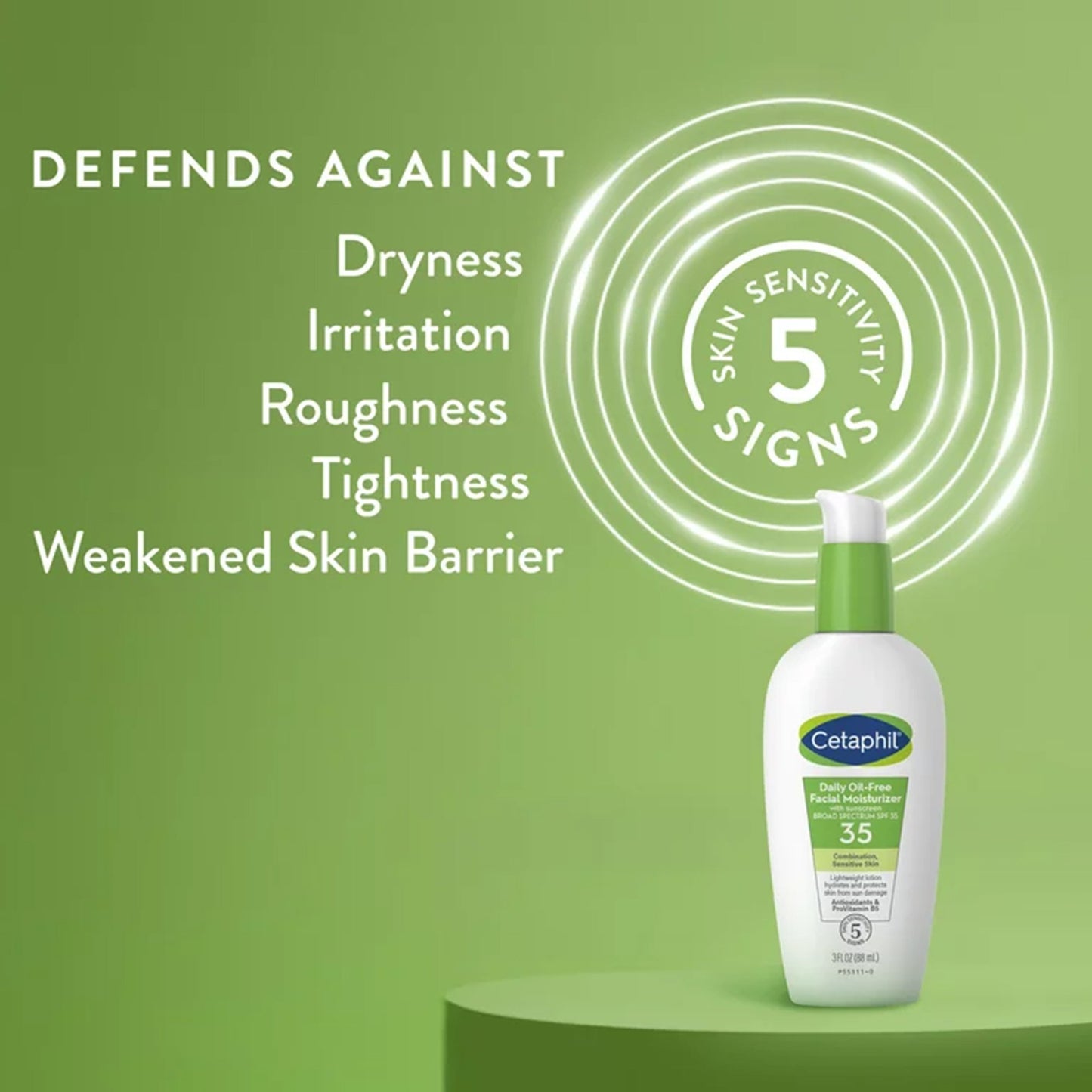 Cetaphil® Daily Oil-Free Facial Moisturizer with Sunscreen 3 oz. Pump Bottle Unscented Lotion (1230046_EA)