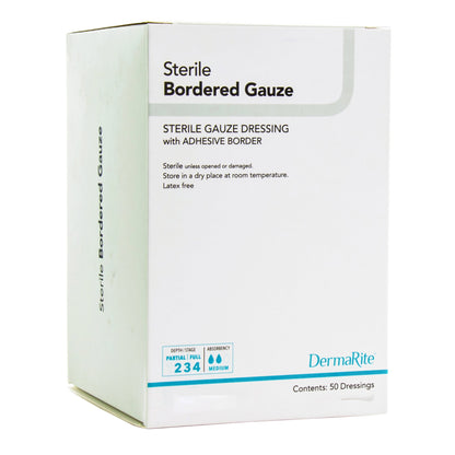 DermaRite® Bordered Gauze Island Dressing 2 X 2 Inch Square Sterile (972459_EA)