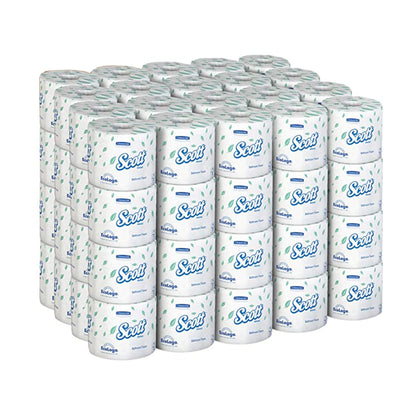 Scott® Essential Toilet Tissue White 1-Ply Standard Size Cored Roll 1210 Sheets 4 X 4-1/10 Inch (506916_CS)
