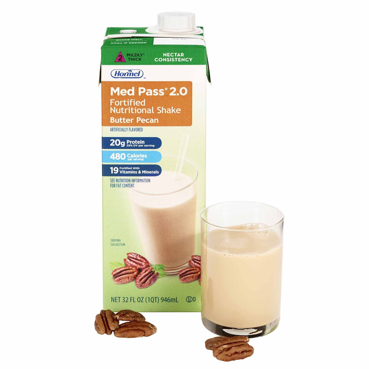 Med Pass® 2.0 Oral Supplement Butter Pecan Flavor Liquid 32 oz. Carton (730088_CS)