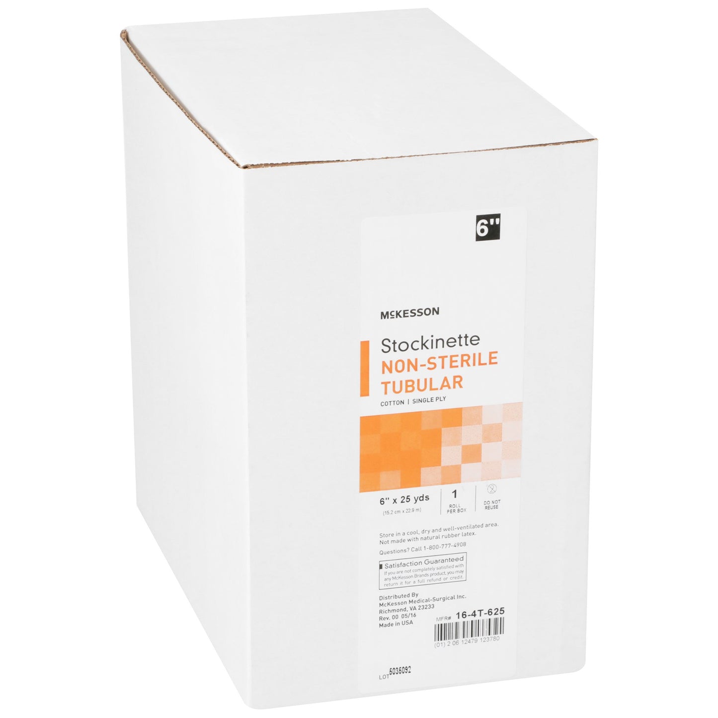 McKesson Stockinette Tubular 6 Inch X 25 Yard Cotton NonSterile (457632_CS)