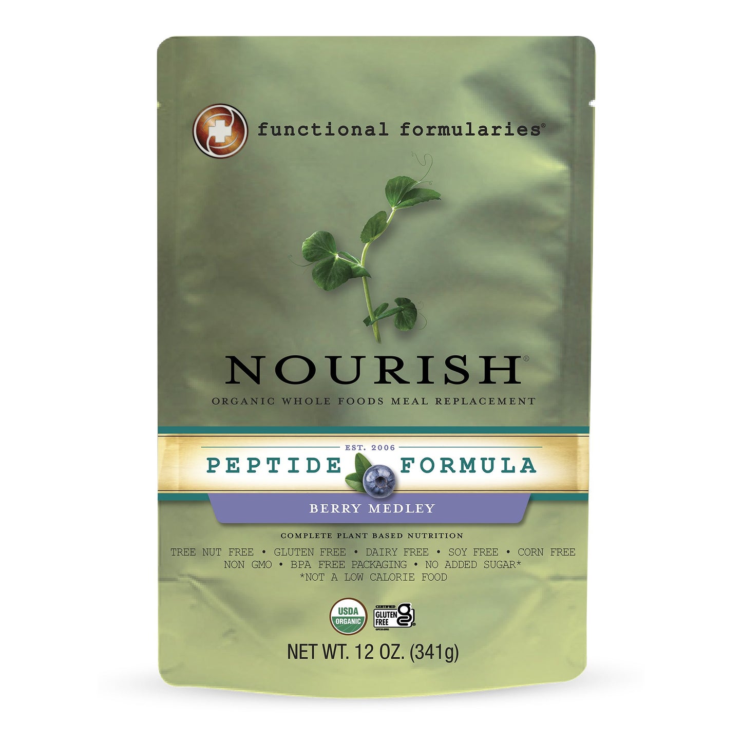 Nourish® Peptide Pediatric Oral Supplement Berry Flavor 12 oz. Pouch Liquid Protein (1208166_EA)