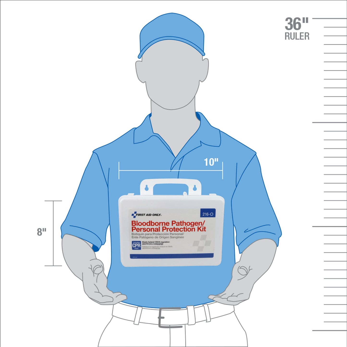 First Aid Only Bloodborne Pathogen Spill Clean Up / Personal Protection With CPR Pack Kit First Aid Only (1202997_EA)