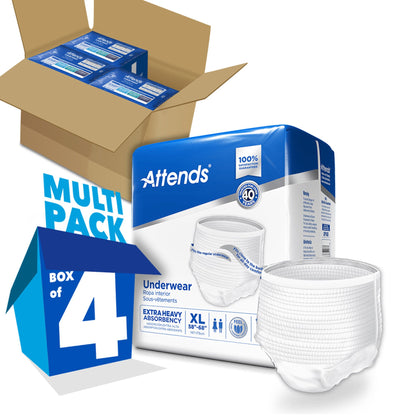 Attends® Care Unisex Adult Absorbent Underwear Pull On with Tear Away Seams X-Large Disposable Heavy Absorbency (1028713_CS)