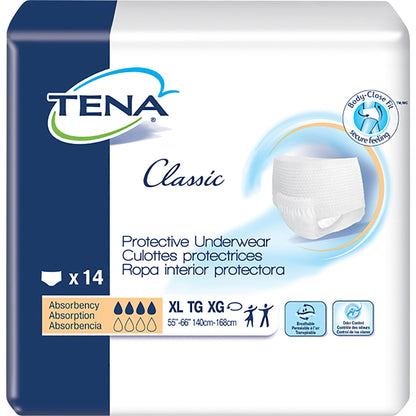 TENA® Classic Unisex Adult Absorbent Underwear Pull On with Tear Away Seams X-Large Disposable Moderate Absorbency (959417_PK)