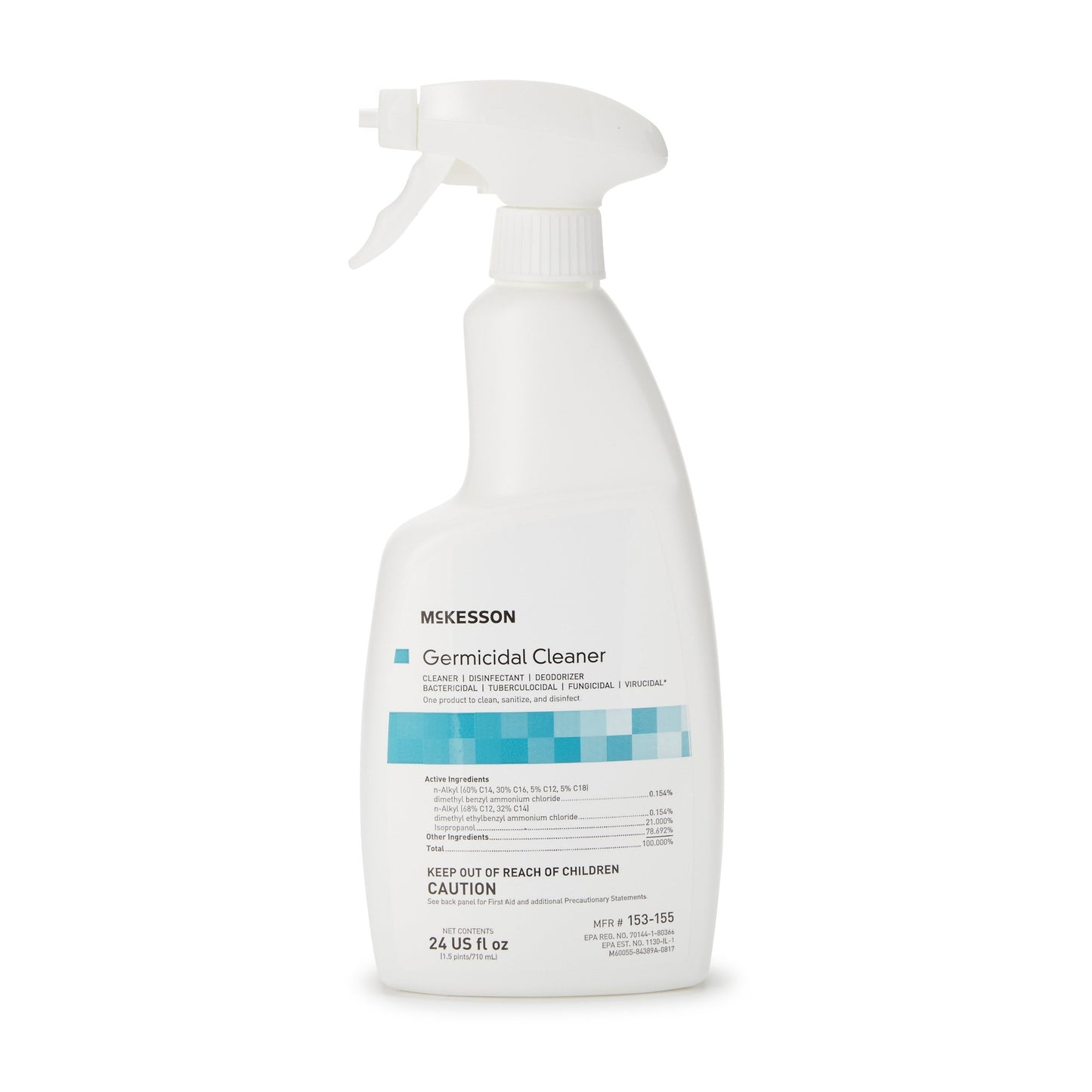 McKesson Surface Disinfectant Cleaner Alcohol Based Trigger Spray Liquid 24 oz. Bottle Alcohol Scent NonSterile (1103354_CS)