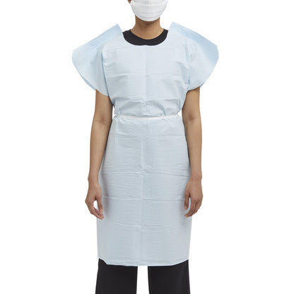 Graham Medical Products Patient Exam Gown Medium / Large Blue Disposable (171393_CS)