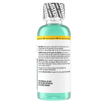 Listerine® Zero™ Mouthwash 3.2 oz. Clean Mint Flavor (780431_EA)