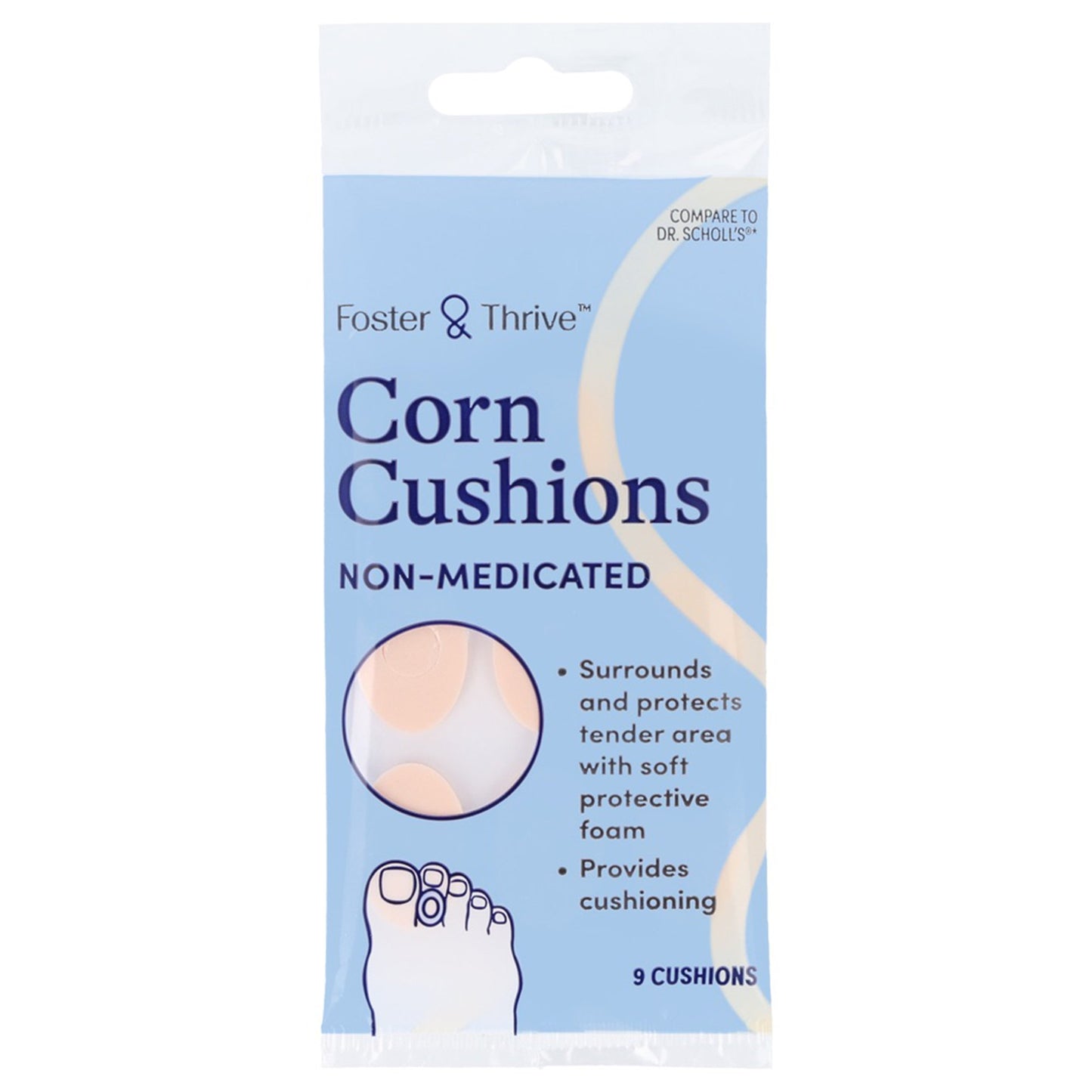 Foster & Thrive™ Corn Cushion One Size Fits Most Adhesive Backing Toe (1245009_PK)