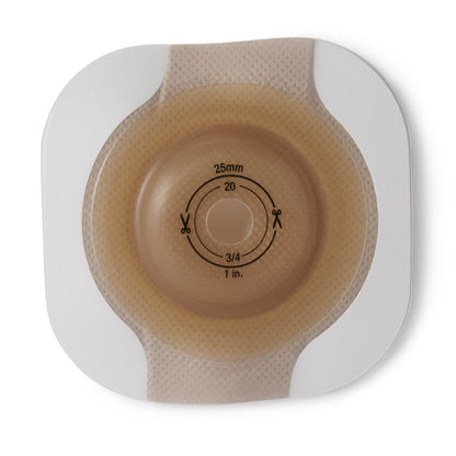 New Image™ CeraPlus™ Ostomy Barrier Trim to Fit, Extended Wear Adhesive Tape Borders 44 mm Flange Green Code System Up to 1 Inch Opening (1158423_BX)