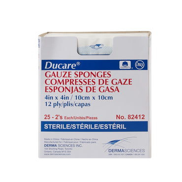 Ducare Gauze Sponge 4 X 4 Inch 12-Ply Sterile 2 per Pack (645795_PK)
