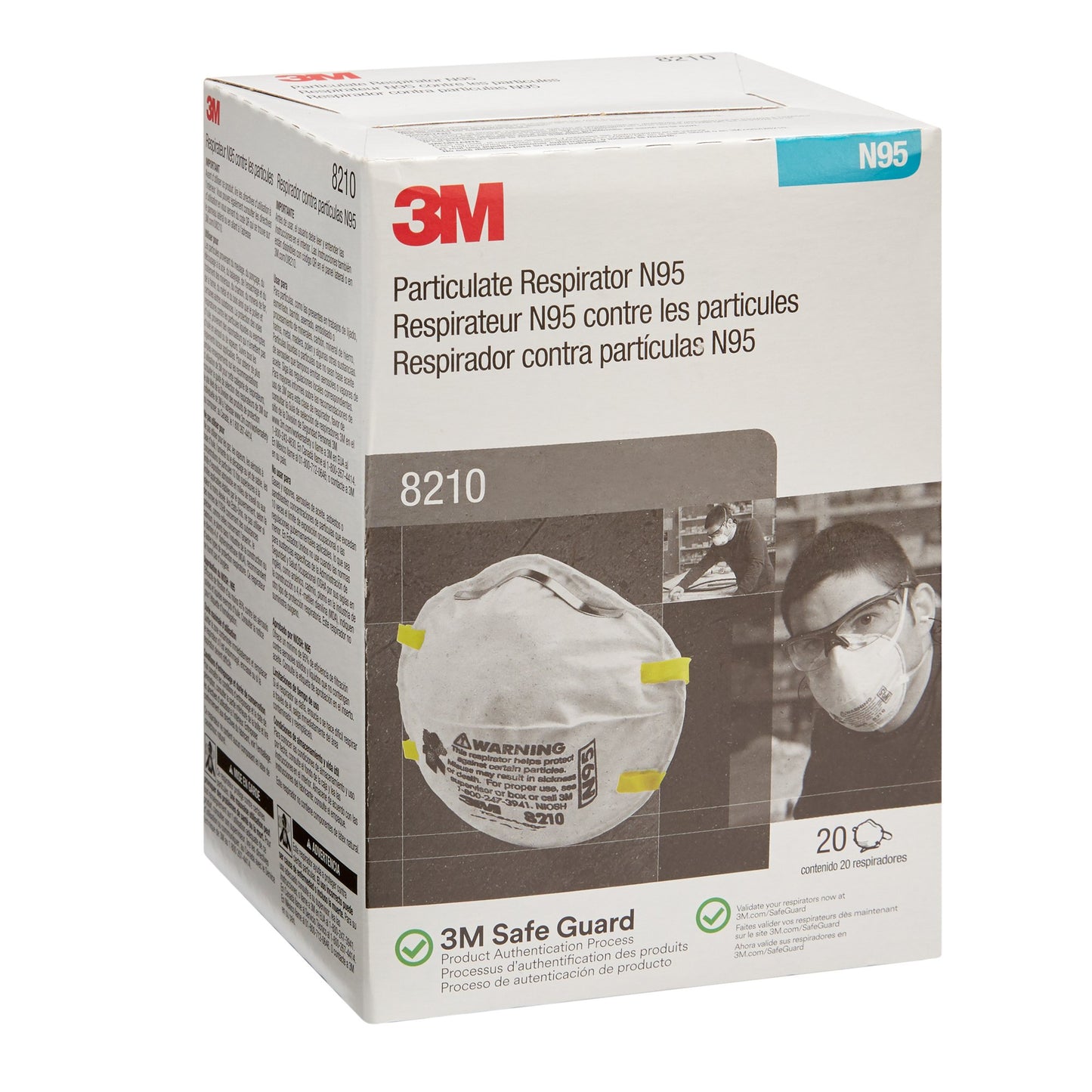 3M™ Particulate Respirator Mask Industrial N95 Not Rated Elastic Strap One Size Fits Most (794716_BX)