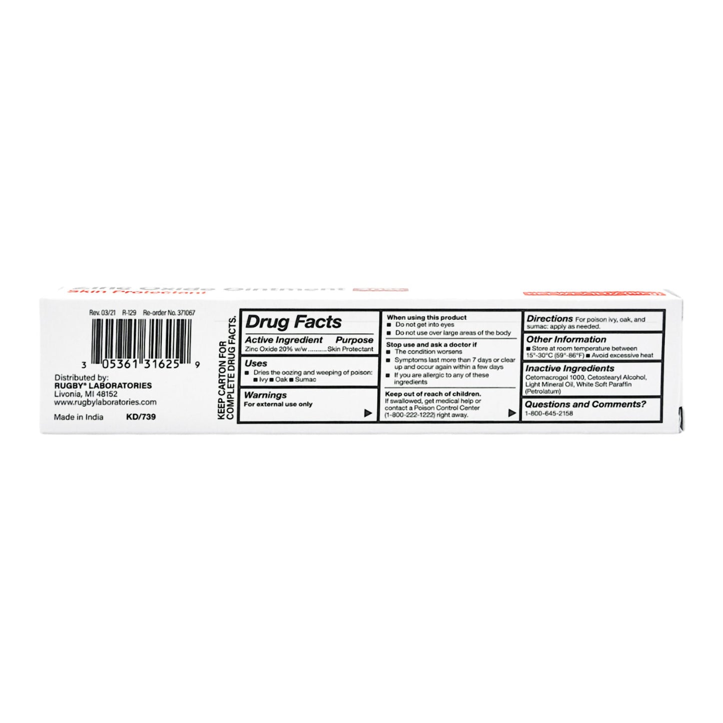 Rugby® Skin Protectant 2 oz. Tube Scented Ointment (1218101_EA)