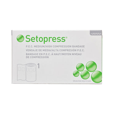Setopress® Compression Bandage 4 Inch X 4 Yard Safety Pin Closure White NonSterile High Compression (683727_BX)