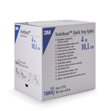 3M™ Scotchcast™ Quick Step Double Sided Felt Padded Splint Roll 4 Inch X 15 Foot Felt / Fiberglass White (983391_CS)