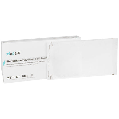 McKesson Argent™ Sure-Check® Sterilization Pouch Ethylene Oxide (EO) Gas / Steam 7-1/2 X 13 Inch Transparent / Blue Self Seal Paper / Film (524881_CS)