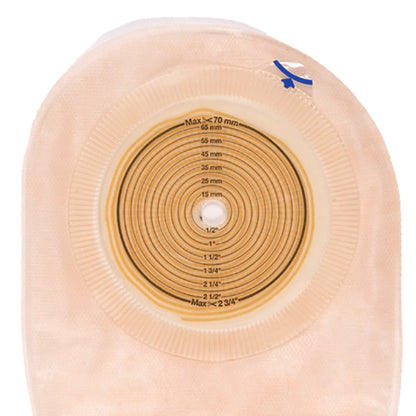Assura® Colostomy Pouch One-Piece System 11-1/2 Inch Length Flat, Trim to Fit 3/8 to 2-1/4 Inch Stoma Drainable (557040_BX)