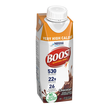 Boost® Very High Calorie Oral Supplement Chocolate Flavor Liquid 8 oz. Reclosable Carton (1212300_CS)