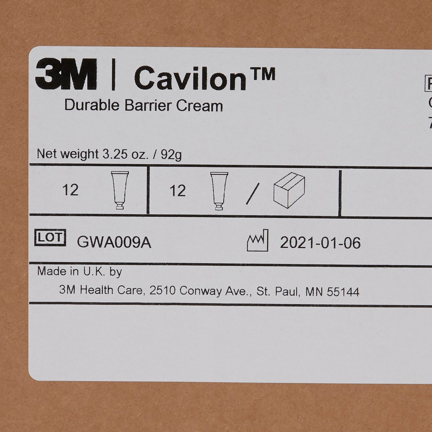 3M™ Cavilon™ Skin Protectant 3.25 oz. Tube Unscented Cream CHG Compatible (806588_CS)