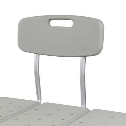 McKesson Knocked Down Bath Transfer Bench Removable Arm Rail 17-1/2 to 22-1/2 Inch Seat Height 400 lbs. Weight Capacity (1088139_CS)