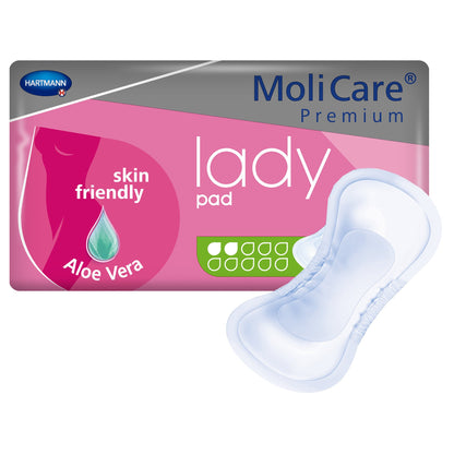MoliCare® Premium Lady Pads Bladder Control Pad 4-1/2 X 10-1/2 Inch Light Absorbency Polymer Core One Size Fits Most (1127660_BG)