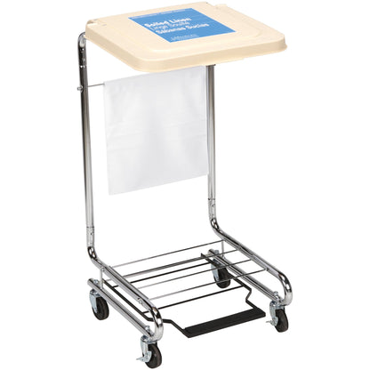 McKesson Hamper Stand Soiled Linen Rectangular Opening 30 to 33 gal. Capacity Foot Pedal Self-Closing Lid (284506_EA)