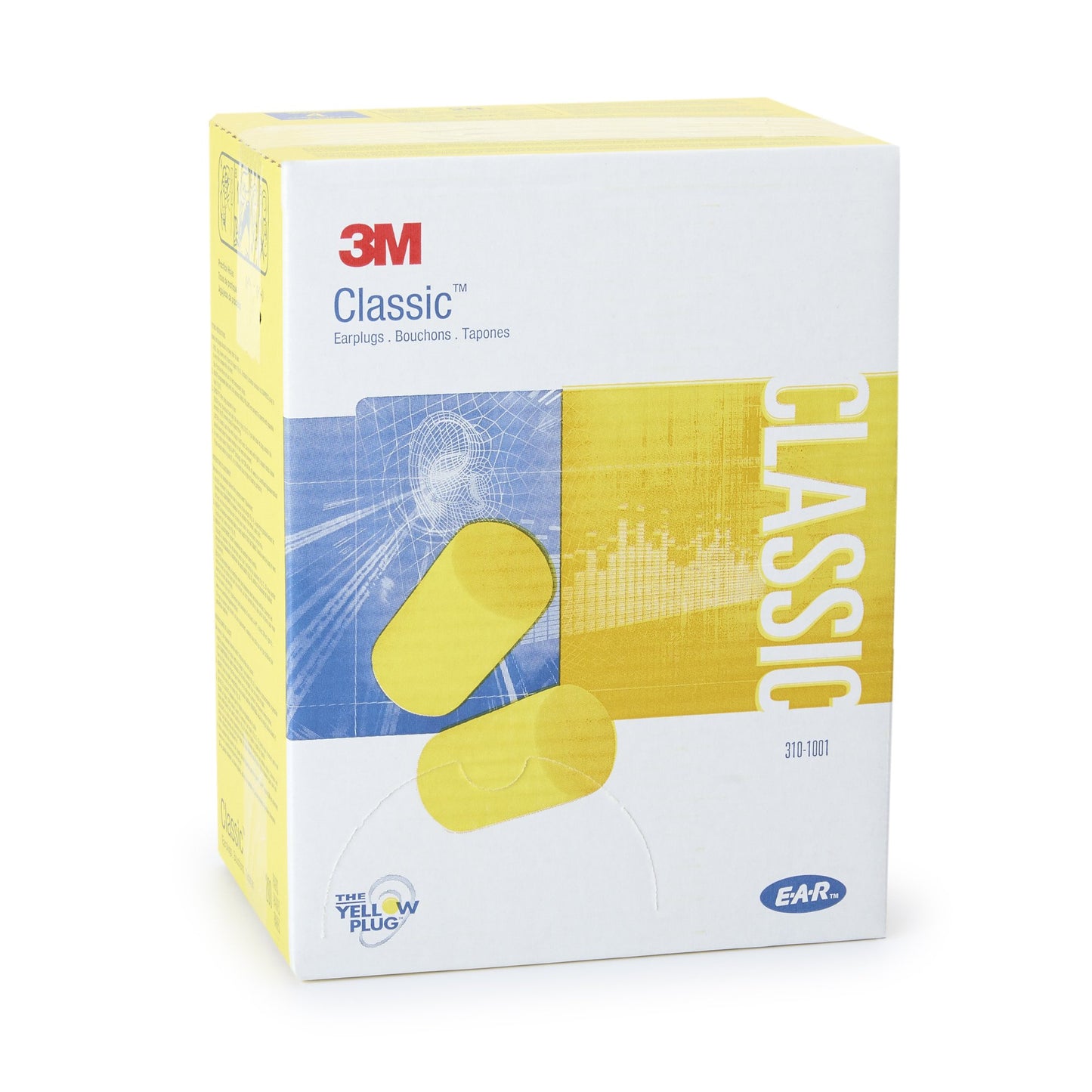3M™ E-A-R™ Classic™ Ear Plugs Cordless One Size Fits Most Yellow (650987_CS)