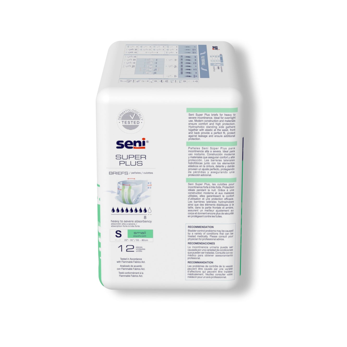 Seni® Super Plus Unisex Adult Incontinence Brief Small Disposable Heavy Absorbency (1163827_PK)