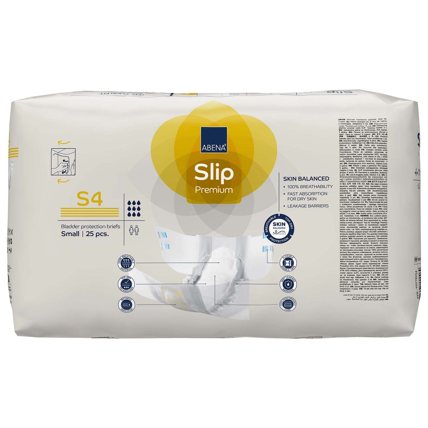 Abena® Slip Premium S4 Unisex Adult Incontinence Brief Small Disposable Heavy Absorbency (1218198_CS)