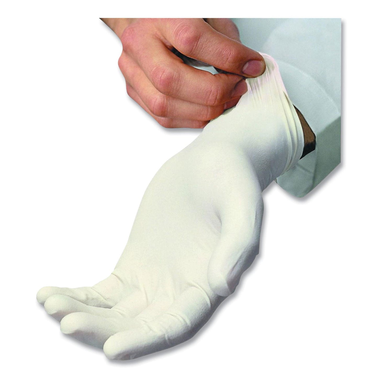 AMBITEX L5101 Series Powdered Latex Gloves, 4 mil, Medium, Cream, 100/Box (TXILMD5101)