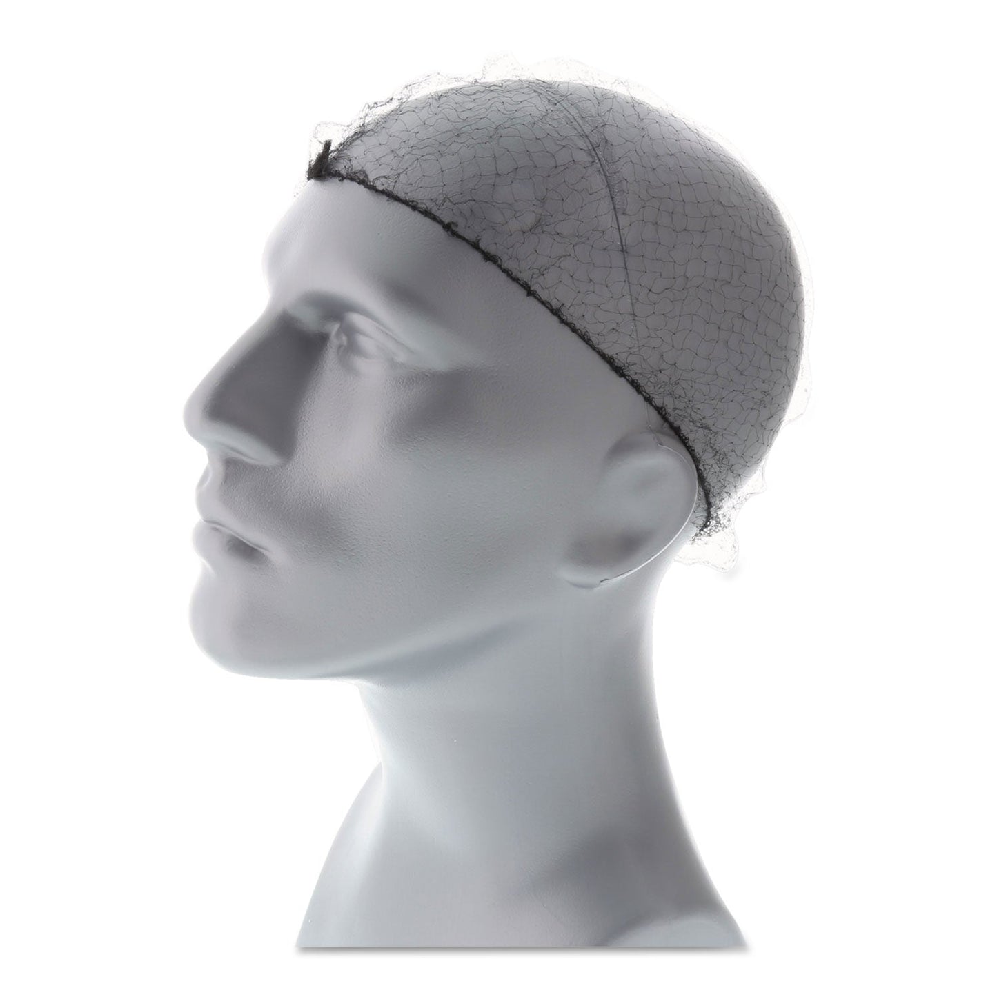 AmerCareRoyal Lightweight Latex-Free Hairnets, Nylon, 24", Black, 144/Box, 20 Boxes/Carton (RPPRPH144LTBK)