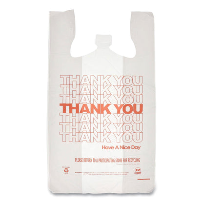 AmerCareRoyal Thank You Bags, 13" x 23" x 23", Red/White, 1,000/Carton (RPPRPTYB6FS)