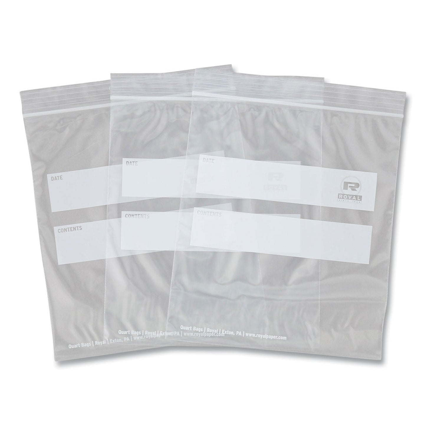 AmerCareRoyal Zipper Bags, 1.73 mil, 7" x 7.99", Clear, 500/Carton (RPPZBQ78)
